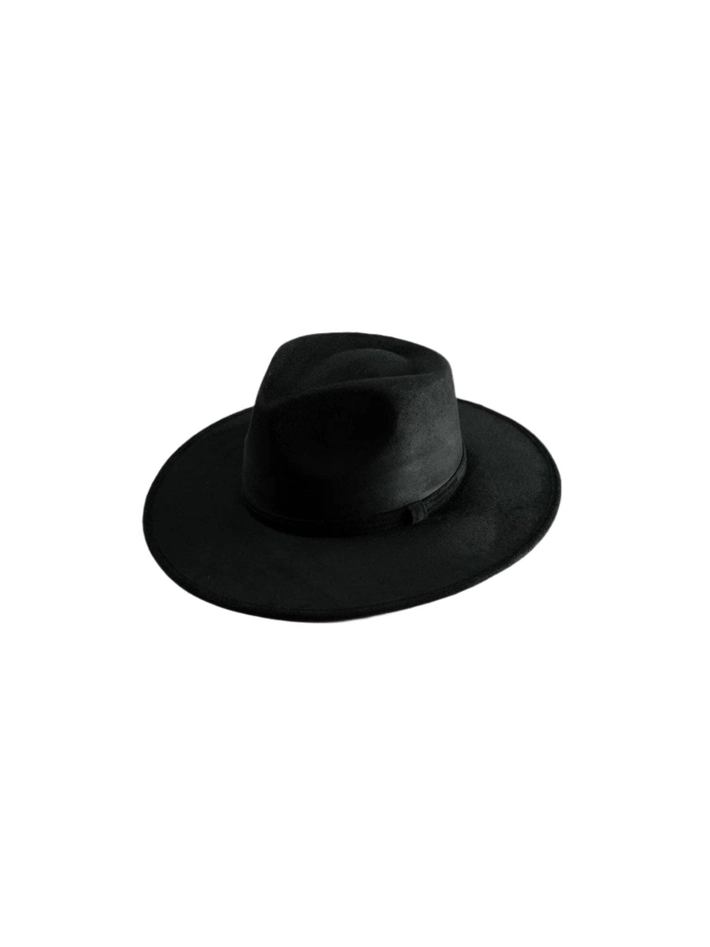 Wilder and Soul - Vegan Suede Teardrop Hat - Black
