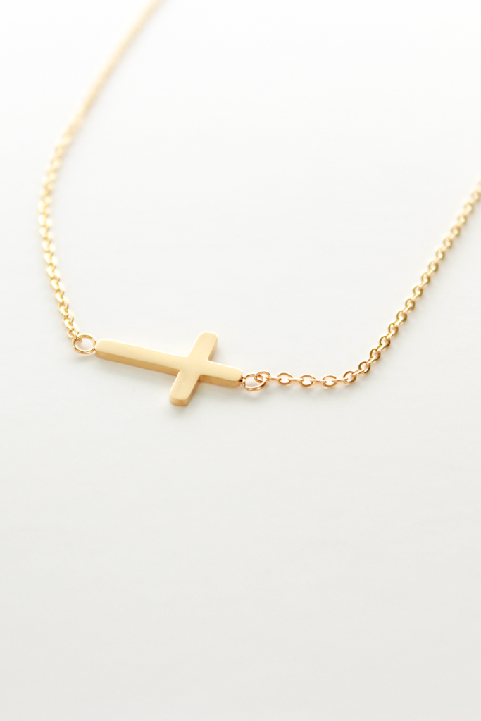 Crowned Free - At the Cross Necklace in Gold - Made by Survivors