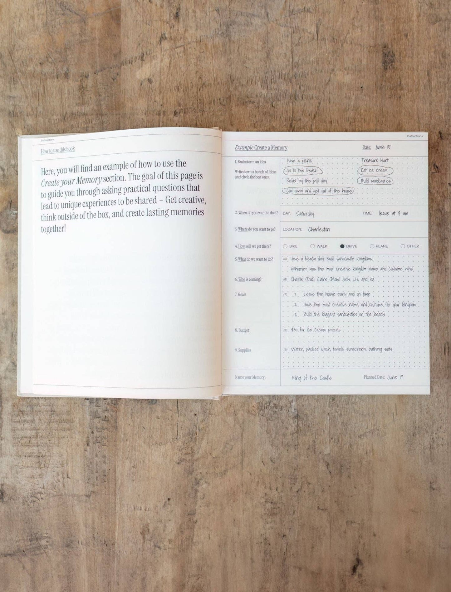 Jenessa Wait - Family Memory Book: 50 memories made together