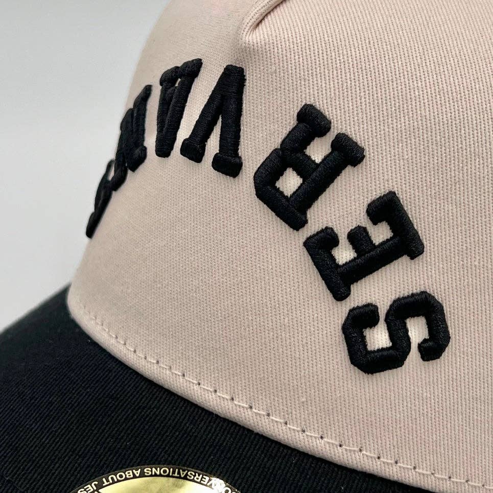 Malta Apparel LLC - ‘SERVANT’ Premium SnapBack - Cream/Black