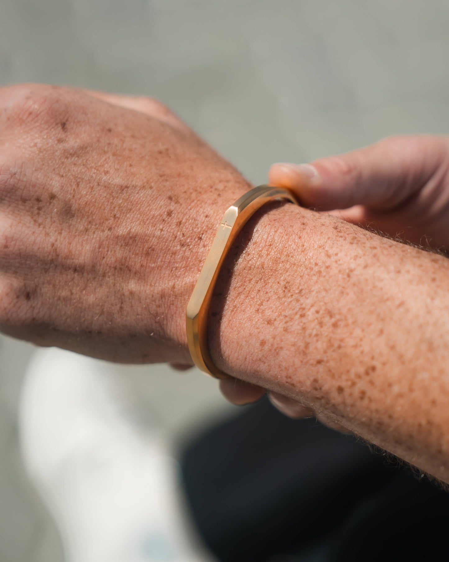In God We Must - Gold Cross Bracelet