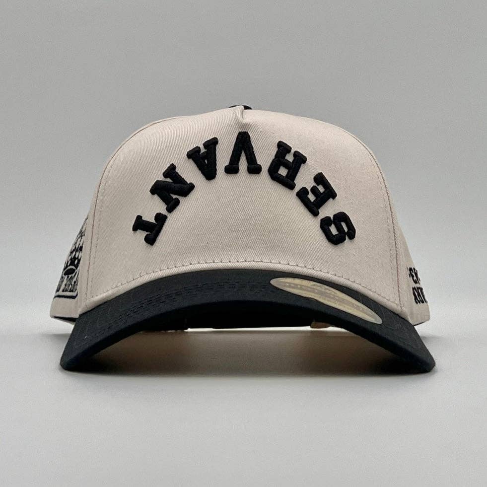Malta Apparel LLC - ‘SERVANT’ Premium SnapBack - Cream/Black