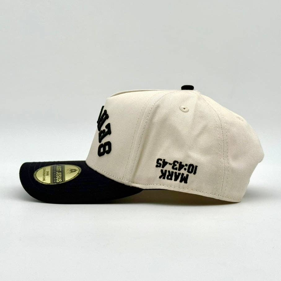 Malta Apparel LLC - ‘SERVANT’ Premium SnapBack - Cream/Black