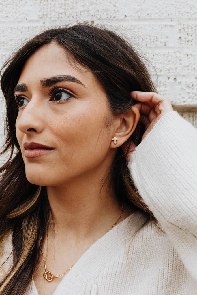 Crowned Free - Resurrection Earrings - Gold - Made by Survivors