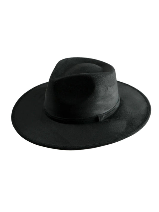 Wilder and Soul - Vegan Suede Teardrop Hat - Black