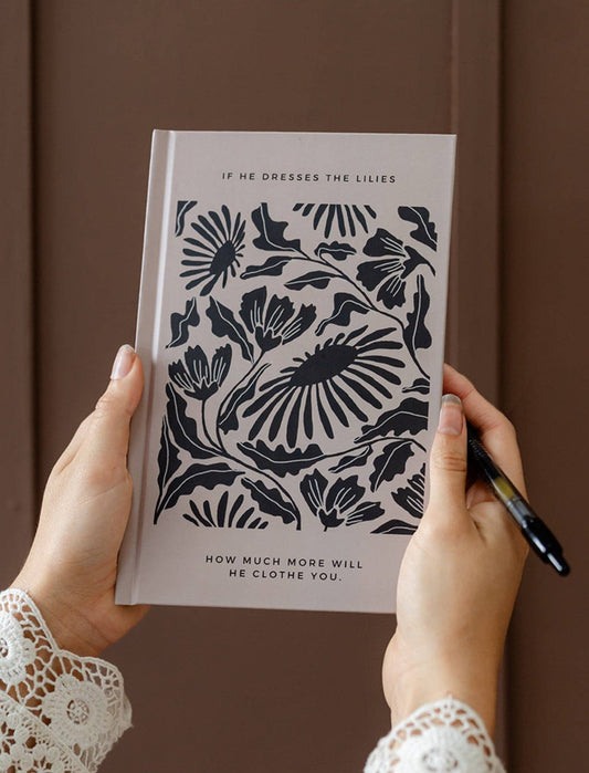 Jenessa Wait - Hardcover Journal: If He dresses the lilies