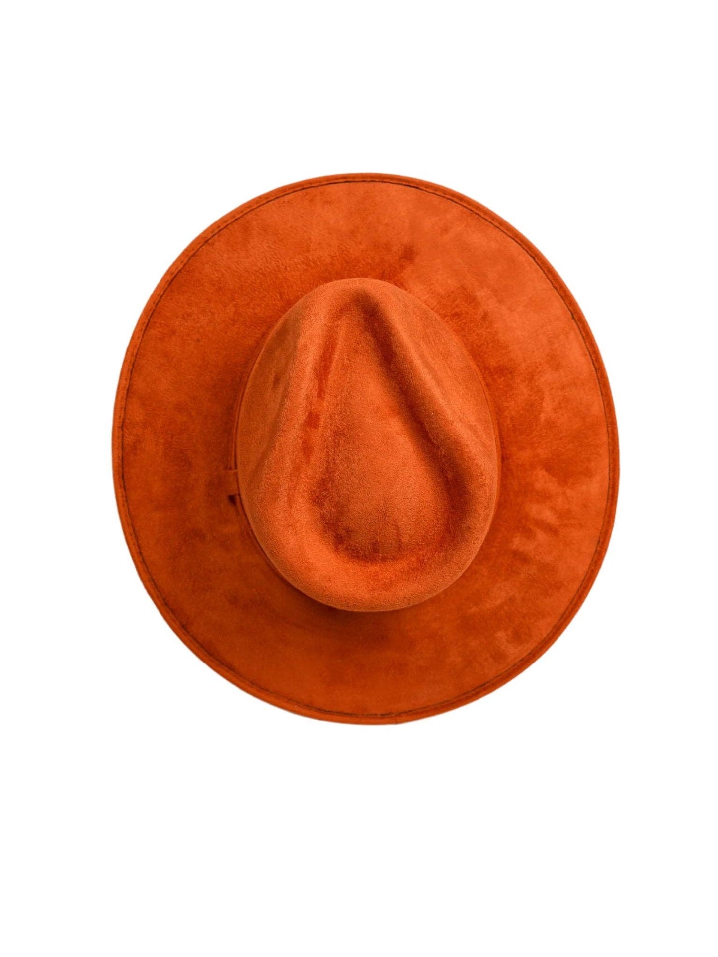 Vegan Suede Rancher Hat - Orange