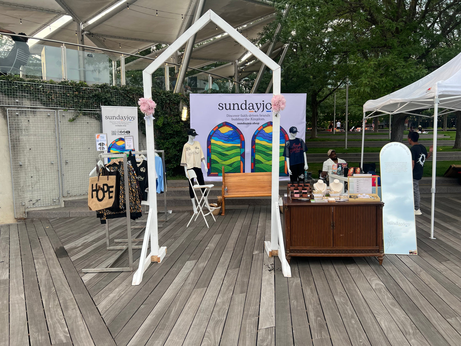 sundayjoy pop-up booth at the KNOWN Conference in Washington DC