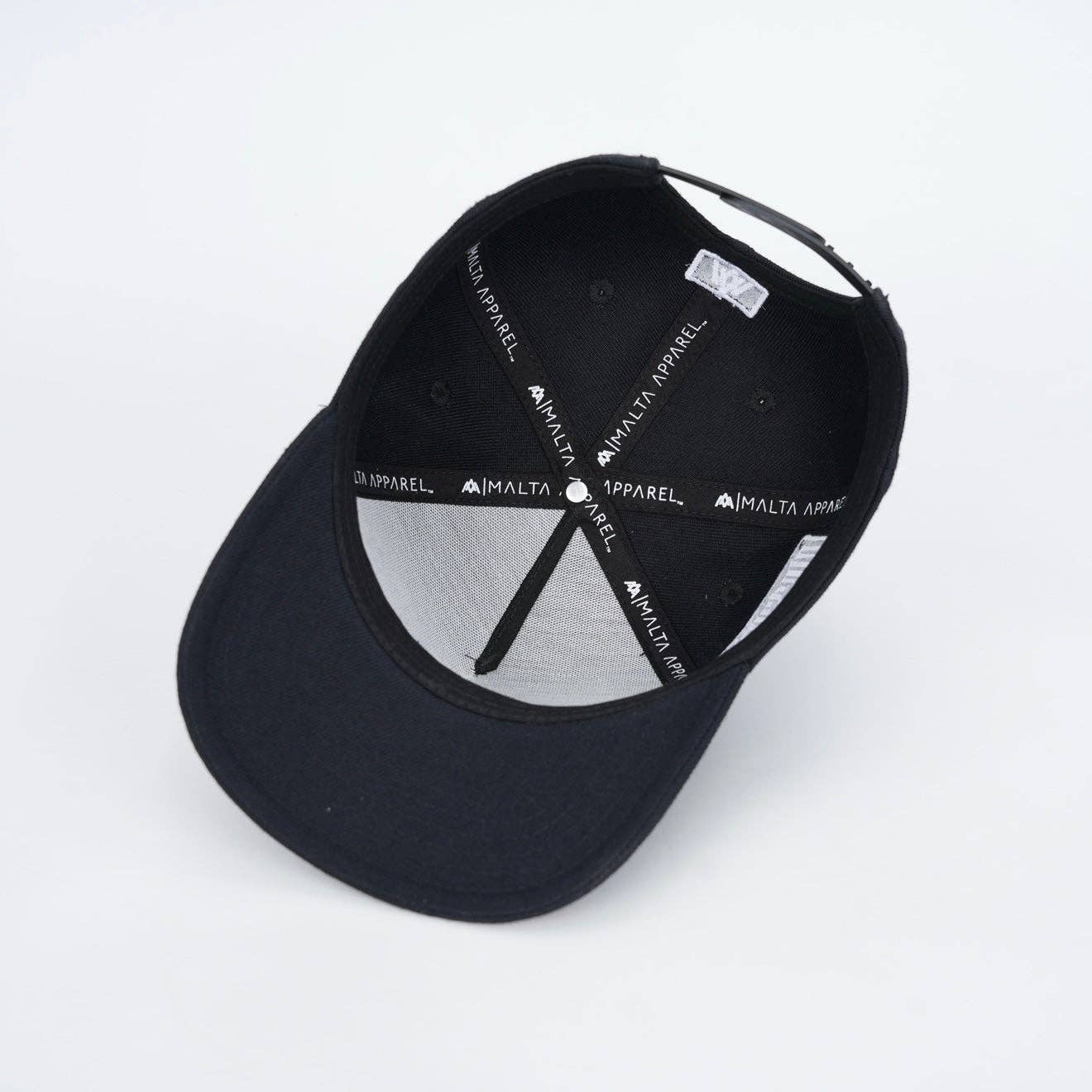 Malta Apparel LLC - ‘SERVANT’ Premium Wool Blend SnapBack - Black/White