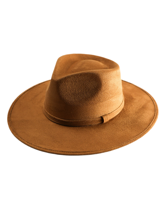 Wilder and Soul - Vegan Suede Teardrop Hat - Caramel