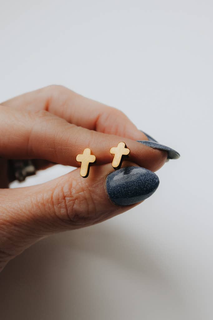 Crowned Free - Resurrection Earrings - Gold - Made by Survivors