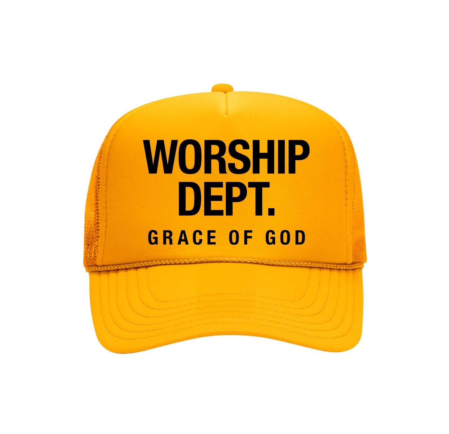 Worship Dept Trucker Hat - Mustard